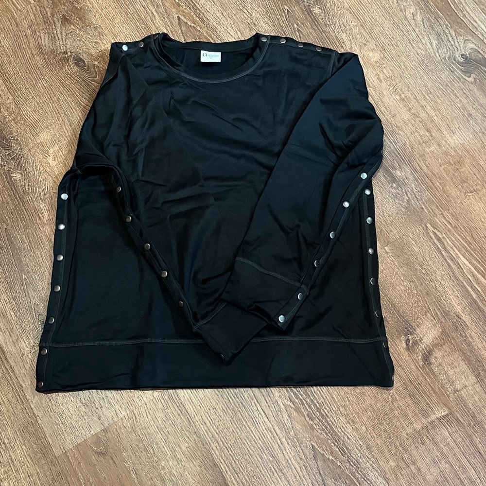 Renova Black Medical Wear post surgical recovery Top XL 3268